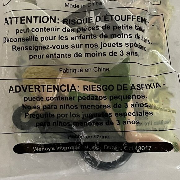 Disney Peter Pan Tinkerbell Clip Bag Charm Keychain Wendy's Flapping Glow Wings - Picture 8 of 11